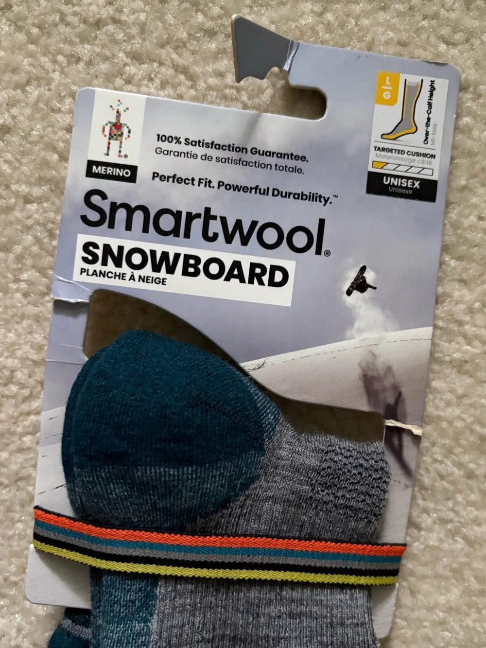 NWT 2 Pairs of SmartWool Snowboard Targeted Cushion Over The Calf Socks.